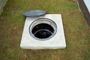 image of a grease trap opening